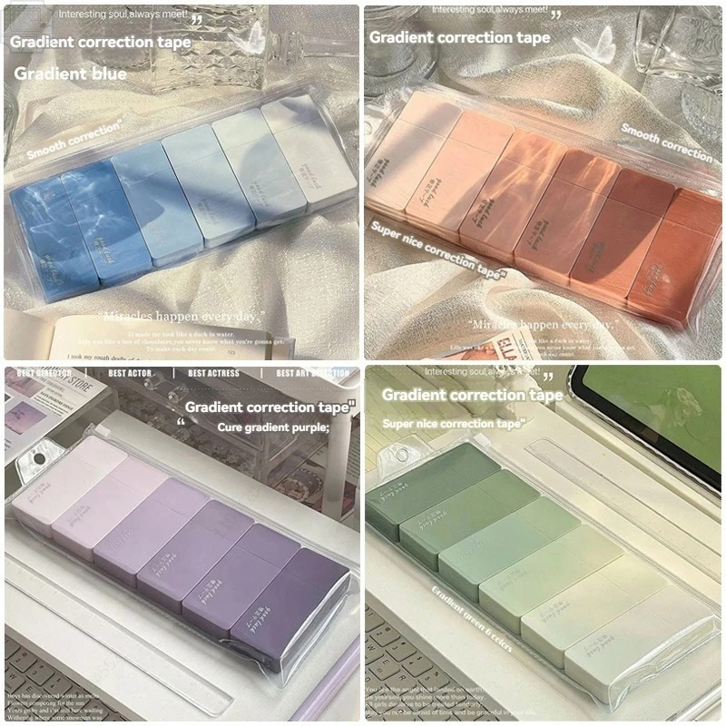 6Pcs Cute Macaron Correction T - Correction Tape Roller 评论和价格